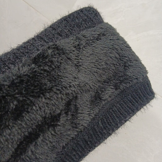 UKCF Woolen Hat Women's Autumn and Winter Revealed Hair Ponytail Hat Plus Velvet Revealed Ponytail Winter Topless Rabbit Fur Knitted Hat Black Leakable Ponytail Headband One Size Elastic