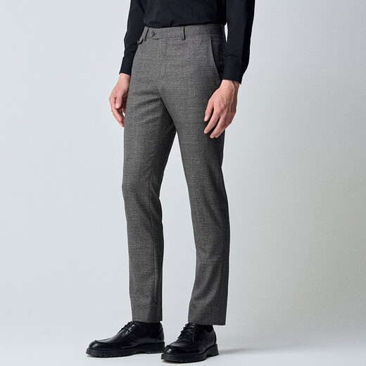 SAINT ANGELO Pure Wool Suit (Pants) Slim Men's Formal Long Pants EBD233261S Gray Coffee 86A