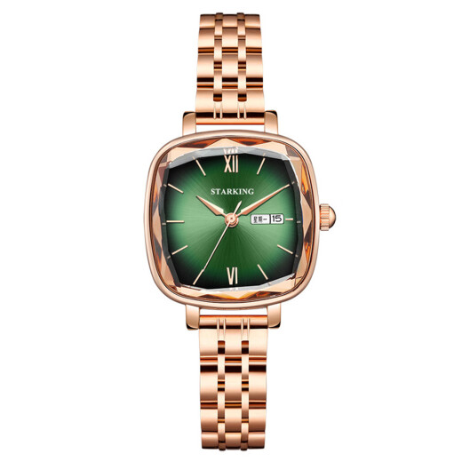 Star Emperor's Counter Importierte Bewegung Watch für Frauen modisch leuchten Luxus vollautomatischer Quarzwache Diamond -Set Einfache wasserdichte Uhr für die importierte Bewegung von Girlfriend Star Emperor TL1105 Frauen Uhr - Dark Green