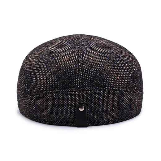 Red Dragonfly Old Man Hat Men's Autumn and Winter Middle-aged and Elderly Plus Velvet Advance Hat Grandpa Elderly Hat Ear Protection Warm Peaked Cap Brown Color-Fashionable Warm Ear Protection M M Size (Head Circumference About 58CM)