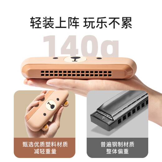 魔豆胜活儿童硅胶可水洗口风琴1至3岁宝宝乐器吹奏乐器幼儿初学者入门玩具 口风琴 粉兔款硅胶口琴%23带萌宠保护硅