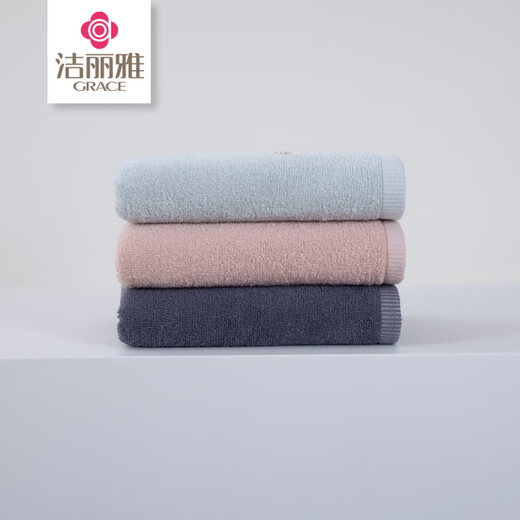 Jieliya xinjiang algodón 5a toalla antibacteriana de toalla de toalla 2 paquetes de toalla de algodón puro color liso color toalla de absorción de agua suave w3291 W3291