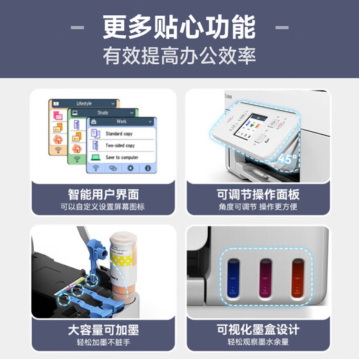 
Canon G4880/4881 wireless color inkjet mobile phone photo printer home office copy scanning all-in-one machine ink tank type original factory supply WiFi automatic double-sided G4881 [wireless remote automatic double-sided printing] copy scanning