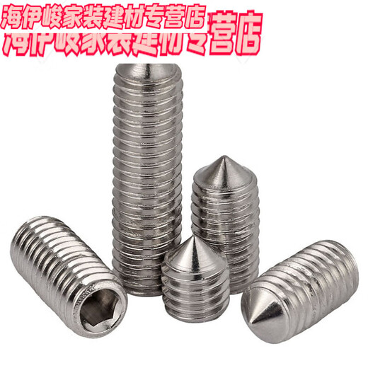 Sailoto 316 stainless steel set screw top screw tip cone end machine hexagonal screw M4M5M6M8M10 M4*520 pieces