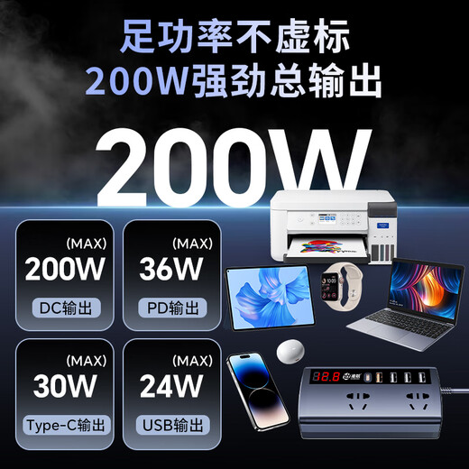 Zhunhang car inverter 12v24V to 220v high-power charging source cigarette lighter converter socket head fast charging