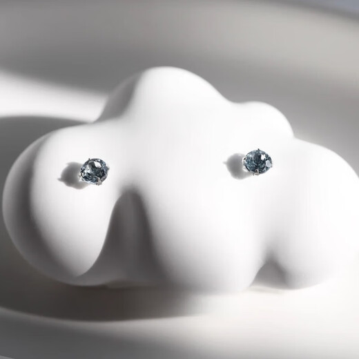 Everlasting Leaf Tanzanite ISLANDIO Natural 3mm Sapphire Stud Earrings London Tanzanite Blue 4mm丨Silver Pair