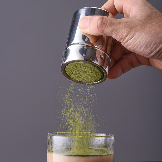 CLITON stainless steel powder spreader fancy coffee cocoa powder sprinkler can coffee latte art mold sugar powder salt shaker powder tube