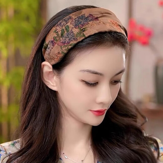 Shijun (SHIJUN) gray-hair-covering headwear for daily wear, high-end summer outlet discount store, removed from the cabinet and leaked, Chinese-style wide-brimmed hair, black retro Chinese-style headband