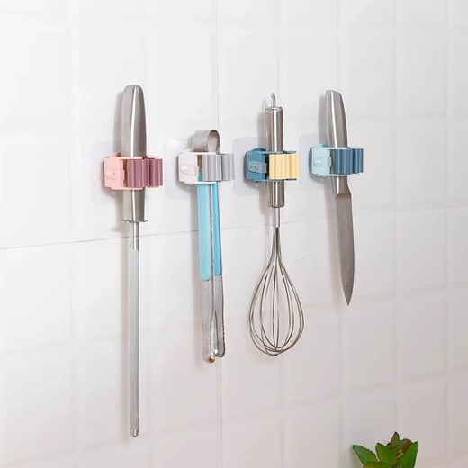 Storage supplies without punching, strong hooks, good things, suction cups, wall hanging clips, broom storage hooks, mop hooks - brushed style - 3 pieces