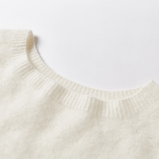 Xiangying Wool + Cashmere White Sweater Women's 2025 Winter New Soft Waxy Pullover Sweater Top White L 165/88A/110-125Jin Jin equals 0.5 kg