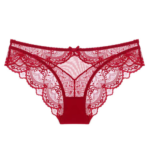 Peitsche Hasen Unterwäsche sexy bequeme hohle Frauen mit niedriger Taille verführerische Spitze Dünne atmungsaktive Slips Bogen 9216nk-grau M (geeignet für Gewicht 95-115jin [Jin gleich 0,5 kg]))