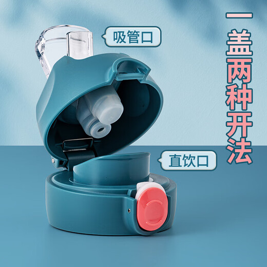 JEKO/JEKO Children's Water Cup Summer Kettle Kindergarten Straw Cup Special Direct Drinking Plastic for Primary School Students to Go to School 700mL Shark