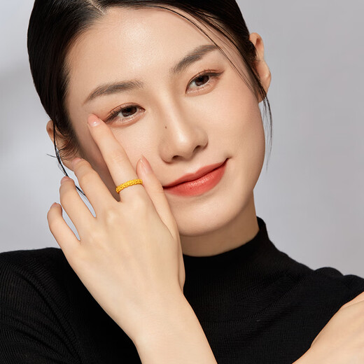 Old Temple Gold Ring Full Gold Fragrance ancienne Girl Girl Ring Cadeaux pour les cadeaux d'anniversaire de la femme de petite amie, plus de remboursements, environ 3,8 g / 14 (applicables à 13-15 #)