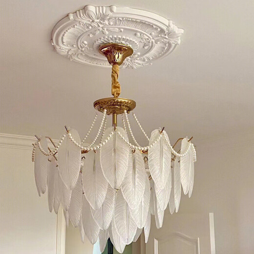 
Shantoulin Village Internet celebrity PU French lamp plate imitation gypsum chandelier base round ceiling shape decorative parquet combination lamp pool disk JM7012 diameter 121.5m