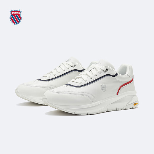 
KSWISS men's and women's sneakers spring new breathable comfortable cushioned casual shoes 9274-US 113 Wimbledon white/navy blue/grey red 42
