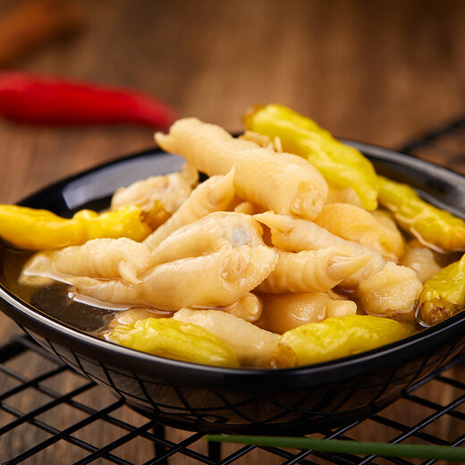 Youyou Pickled Pepper Chicken Feet, Mountain Pepper Flavor 100g*5, Sharing Pack, Essential Snacks for Watching Dramas