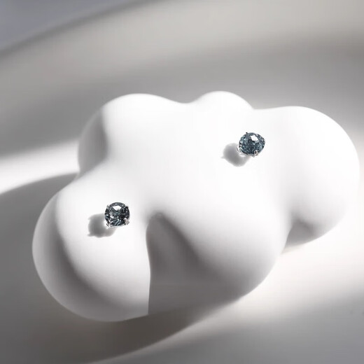 Everlasting Leaf Tanzanite ISLANDIO Natural 3mm Sapphire Stud Earrings London Tanzanite Blue 4mm丨Silver Pair