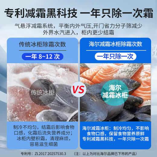 Haier 369-liter single-temperature freezer household large capacity -38 degrees ultra-low temperature without frequent defrosting first-level energy efficiency commercial freezer/freezer BC/BD-369GHPT national subsidy