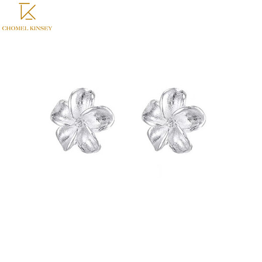 CHOMEL KINSEY Gardenia earrings for women s999 sterling silver new niche design earrings for ear piercing silver earrings for girlfriend Gardenia earrings - small size