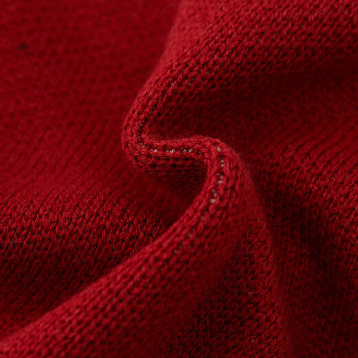 Papa crawling winter baby jumpsuit for men and women new year woolen jacquard warm and comfortable red 90cm