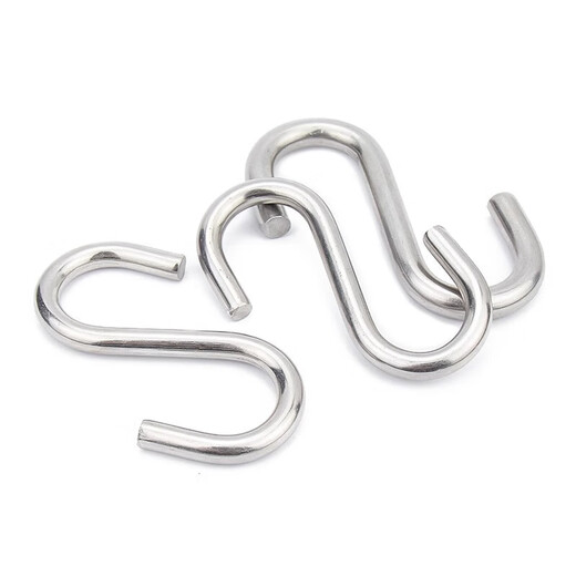 Jinchao S hook 304 stainless steel S-shaped hook S-shaped hook S hook industrial hook convenient hook load-bearing M6 (20 pcs)