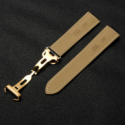 Suitable for original Cartier Blue Balloon watch strap, genuine leather for men and women, protruding bamboo bracelet, folding buckle accessories, black strap, silver buckle, 20 concave 12mm (dial 42)