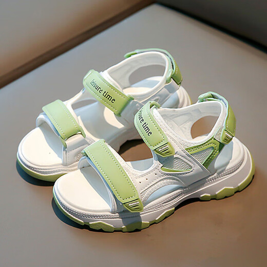 Hot-Blooded Jordan Brand Off-Code Girls Sandals 2026 Summer New Children's Anti-Slip Soft Bottom Beach Shoes for Big Children and Girls to Wear 666 Purple 35