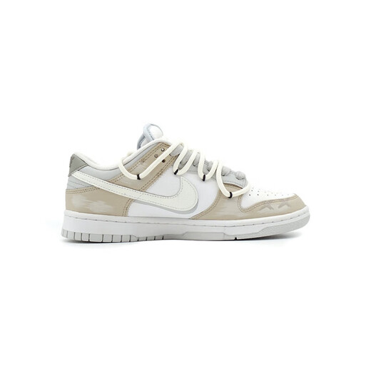 耐克（NIKE）球鞋定制 Nike  烟灰杏仁 脏脏鞋 复古 板鞋 灰粉 GS女款DH9765-102 定制款7天内发 35.5