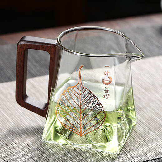 Jinpan glass fair cup tea drain three-piece set Kung Fu tea set accessories tea water separator with filter integrated tea dispenser fair cup + copper coin tea drain