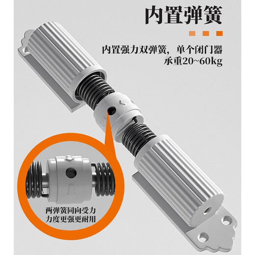 Thousand-speed wheel strong load-bearing cast aluminum material automatic door closer door closer black 60KG1 price only heavy duty