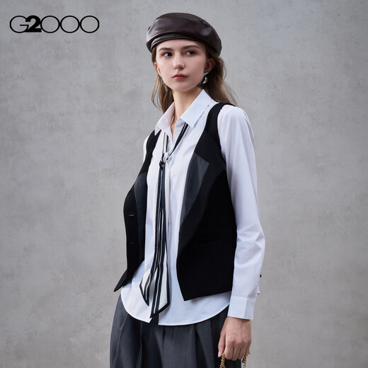 G2000 Delivery Tie/Cotton Blended/Same Style in Stores Women's 2025 Autumn and Winter Commuting Long-Sleeved Shirt