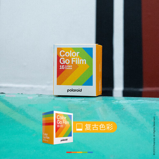 Polaroid Polaroid camera photo paper, GO color photo paper, retro photo paper, suitable for GO models, white frame color (double package of 16 photos) 6017