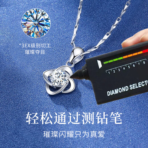 DR-FLVVS same model as Fat Donglai, premium quality, platinum necklace for women, 18K gold, 999 silver, moissanite diamond, new light luxury watch, Swarovski zirconium lucky four-leaf clover necklace