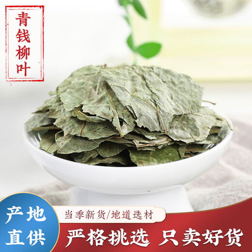 Tongrentang Hojas de sauce verde homogénea Materiales medicinales chinos Árbol antiguo Willow Willow Gold Willow El té de sauce se puede usar como burdock, calamares de maíz y hojas de morera para la salud de la salud hojas de sauce de 500 g