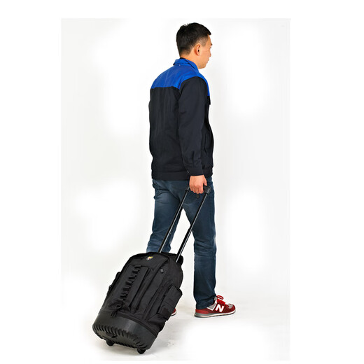 FASITE Backpack Tool Bag Trolley Backpack Canvas Thickened Multifunctional Repair Kit Rubber Bottom Special Large Tool Bag Black