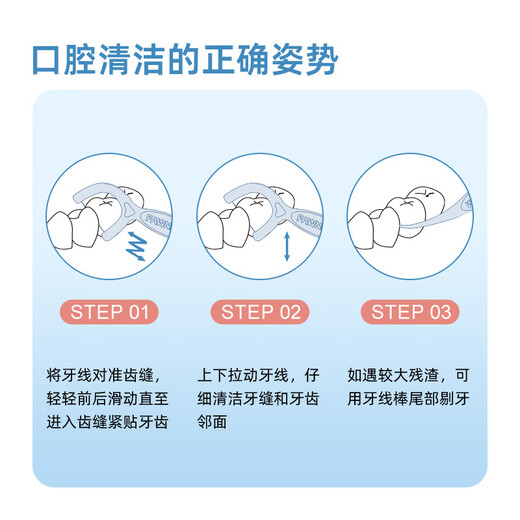小鹿妈妈贵虎细滑牙线棒家庭装超细牙签8袋共800支+随身盒方便携带 