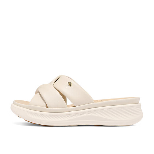 
Belle thick-soled casual slippers, juren leather home slippers, A9T1DBT4 beige 36