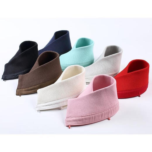 Satiri down jacket collar is anti-dirty and seam-free, winter cotton coat lapel protector, warm, removable, versatile fake collar, universal, dark blue (model collar), threaded, unisex, one size fits all