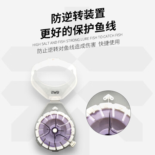 Samba Lua carbon wire storage box multi-functional winding box wire winding box storage anti-reversal can be cut and cut Samba carbon wire box Lake Green single