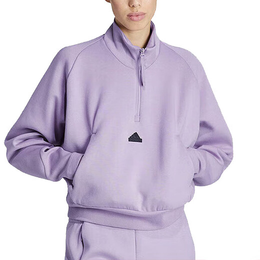 Adidas sweatshirt women's 2024 spring and autumn Z.N.E sportswear stand collar windproof jacket casual semi-zipper pullover IS3899 M