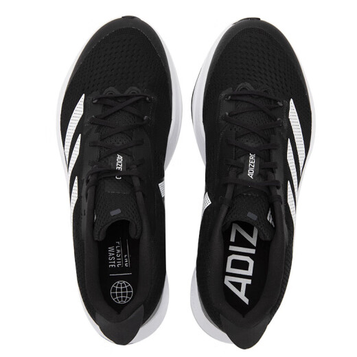 阿迪达斯 （adidas）跑步鞋男2025年夏季健身训练跑步缓震低帮轻便透气运动鞋ID2256 HQ1349/经典黑白 41
