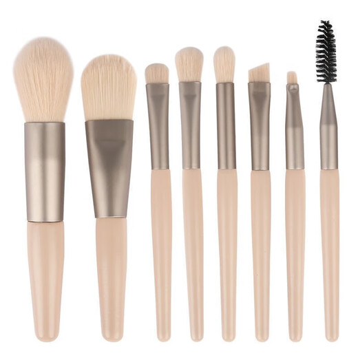 Lan Weiting Makeup Brush Set 13 Soft Gripping Powder Brush Eyebrow Brush Concealer Brush Full Set Makeup Brush Tools Portable Novice Ginkgo Yellow 8 Brush Set PVC Packaging 1 Piece