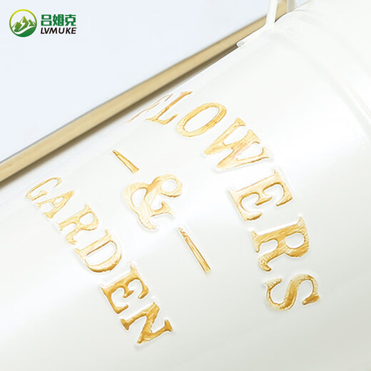 Rümke wake-up flower bucket flower bucket for home flower shop special large simulated flower vase flower pot beige iron bucket 35cm6705