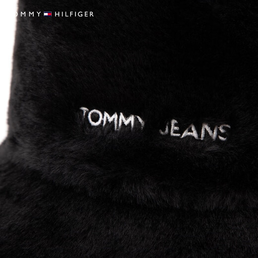 Tommy Hilfiger Automne et Winter Women's Clothing American Retro Trend Classic simple broderie confortable CHAUFF CHAUD PLUSH FISHERMAN'S HAT 16784 BlS BDS (cercle de tête 57cm)