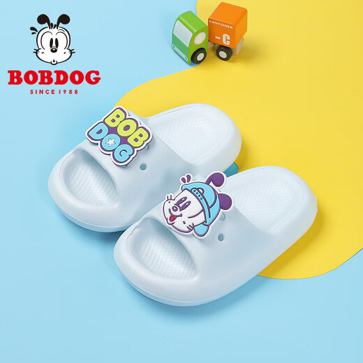 Babudou children's shoes boys' slippers summer indoor soft-soled baby sandals children's shoes 117542009 stone blue 220