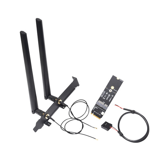 gxlinkstarNGFF M.2 BE200 AX210 AX200 8260 7260无线网卡转NVME SSD固态硬盘接口台式机WiFi无线蓝牙接收器 【套餐】AX210+NVME小转板+外置天线*1套