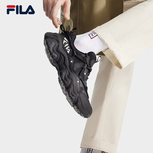 FILA casual shoes cat claw shoes 5th generation sports shoes spring new men's shoes dad shoes black-BK 43