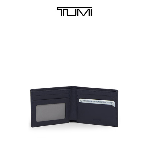 TUMI/途明商务短款钱包男士商务双层皮夹钱 海军蓝/01262134NVYT