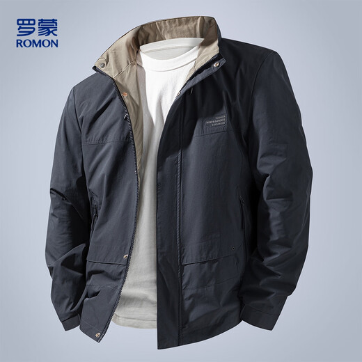 Romon Stand Collar Jacket Men's Autumn Outdoor Simple Solid Color Jacket Breathable Casual Men's Jacket Business Men's Wear