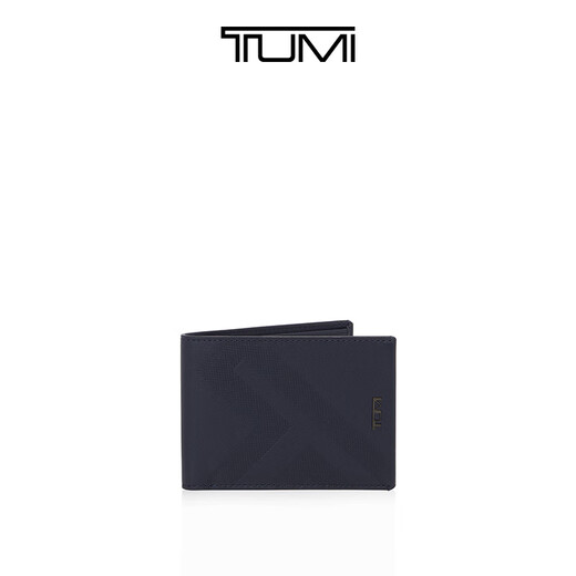TUMI/途明商务短款钱包男士商务双层皮夹钱 海军蓝/01262134NVYT